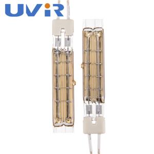 China TC01 Gold Reflector Twin Tube Infrared Lamps , 500V Quartz Halogen Heating Lamps factory