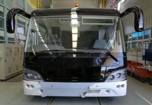 China 51 Passenger 4 Stroke Diesel Engine Airport Limousine Bus 4 doors 2.7m width mini bus factory