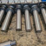 60mm 5000lbs Cylindrical Trailer Axle Spindles With Mount Plate