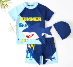 China Blue Shark Boys Swimwear Sets Children'S Xl For Beach Occasion factory