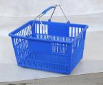 Shopping Mall Plastic Trolley Basket with 2 Handles 28L