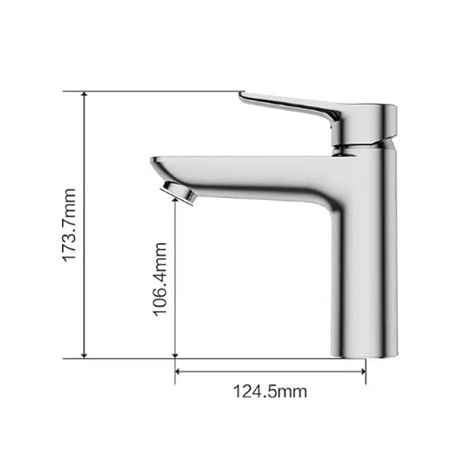 Single Handle Bathroom Washbasin Faucet Hot And Cold Stainless Steel Household Sink