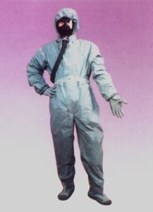 China Airtight Safety Chemical Protective Suit Clothing 185cm Alkali Proof factory