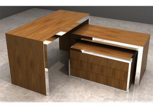 China Brown Wood Display Table Easy Assembly , Durable Retail Display Nesting Table factory