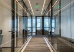 Black Frame Glass Partition Wall System Cutsomized Demountable Office Partitions