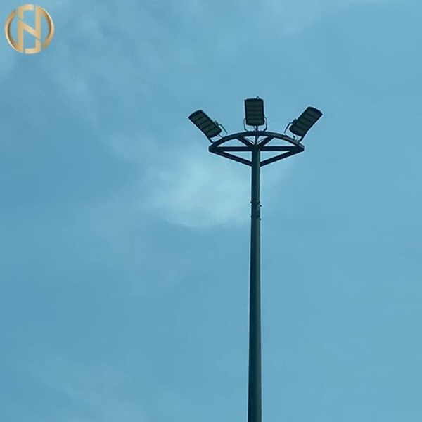 China 10mm Thickness Polygonal Street High Mast Lighting Pole Hot Dip Galvanized factory