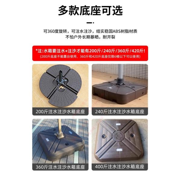 Outdoor Patio Umbrella Large Garden Sunshade For Terrace Balcony Courtyard And Open Spaces Roman Style