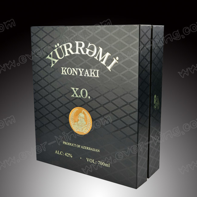 New Design Luxury XO Cognac Magnetic Cardboard Gift Box Customized