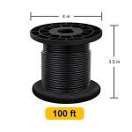 AiSi Standard 304 Stainless Steel Wire Cable Black Vinyl Coated Outdoor Light