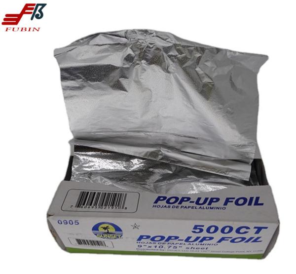 Silver Kitchen Pop Up Aluminium Foil Sheets Double Side Hairdressing Chocolate
