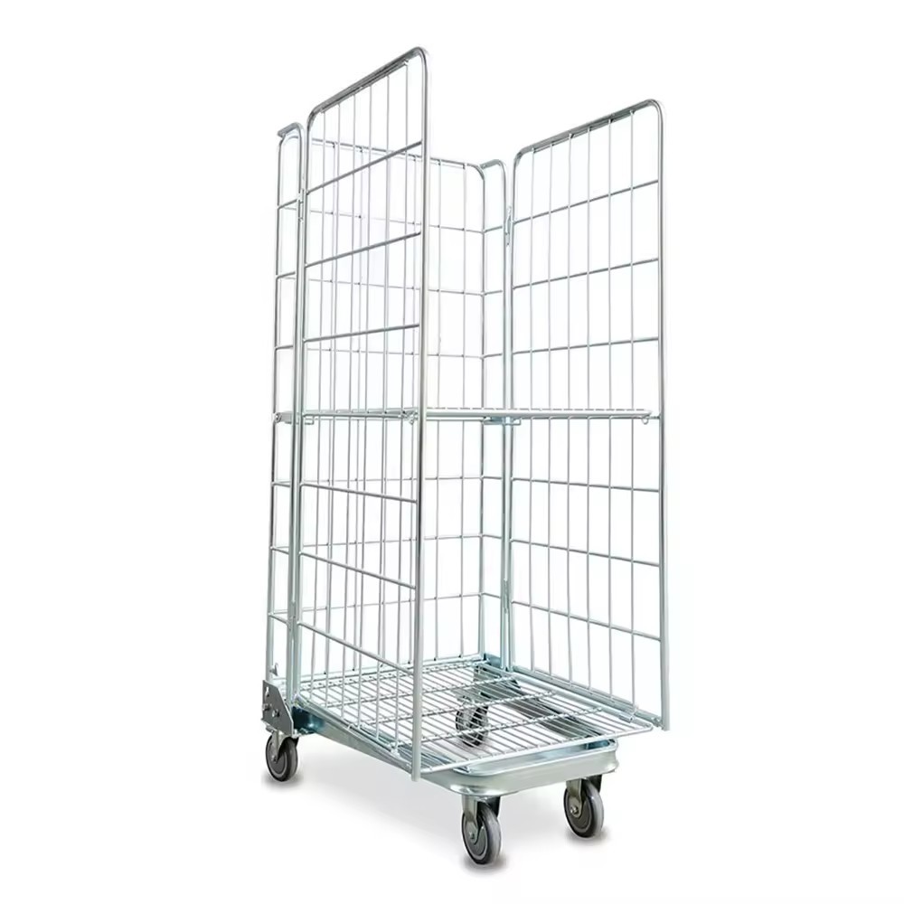 China Industrial Wire Mesh Warehouse Storage Containers Folding Galvanized Welded factory