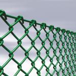 Easily Woven Diamond Mesh Cyclone PVC Chain Link Fence 50feet Non Rusting