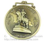 Metal Championship medal with ribbion, enamel sports event medals factory