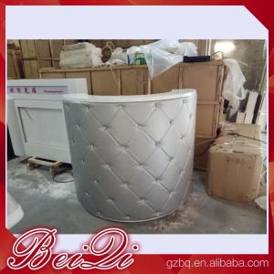 China Reception Desk Beauty Salon Counter Reception Vintage Front Desk Reception Counter Leather factory