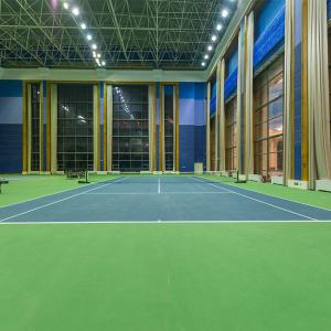 China Corrosion Resistance 4mm Acrylic Tennis Court Green Synthetic Turf factory