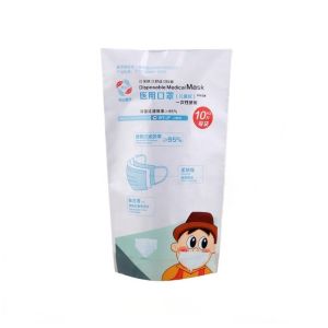 Zipper Seal Printed Poly Bag Stand Up Pouch Plastic Socks Packaging Bag Moisture