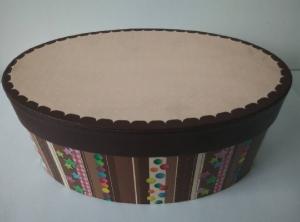 China Gift box, oval, glossy lamination factory