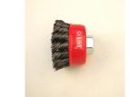 steel wire cup brush, knotted with 5/8-Inch-11 threaded Arbor,2-3/4-Inch by 0.02