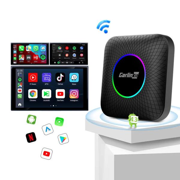 China CPC200 Tbox Ambient Wireless Adapeter Carplay & Android Box   Usb  4G 64Gb Up To 512Gb Android 13 SM6225   Ai Tv Box Dongle Youtube Netflix factory