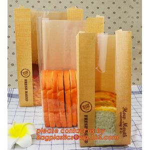 Customize Translucent Window Brown Greaseproof Kraft Paper Bag Special Opp