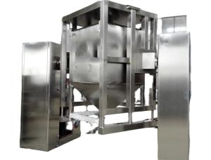 China 800L Aseptic Mixing Machine IBC Lifting Post Bin Blender Liquid Powder Mixer Equipment factory