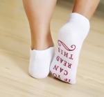 White Color Fashion Cotton Yoga Socks , Anti Slip Elastic Womens Pilates Socks