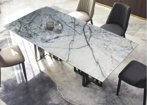 China Strong Metal Frame minimalist Hotel Dining Table Set factory