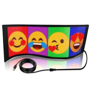 Smart APP Controlled Flexible LED Screen for Customized Message Display on