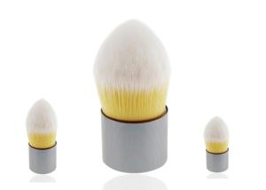China Bullet Double Color Nylon Hair Kabuki Makeup Brush With Aluminum Handle factory