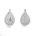 Letters Carved Silver 925 Jewelry Set Ladies Sterling Silver Conch Earrings