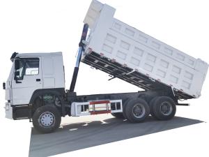 China White 24V Used Dump Trucks 6x4 371hp Howo 12 Wheeler DOT factory