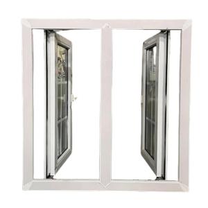 China 60 Series PVC Casement Windows Single Double Glazed Casement Windows factory