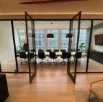 Insect Screen Aluminum Swing Door with Double Tempered Clear Glazing and