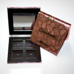 Refillable Paper Empty Magnetic Palette Metalized Rose Gold 4 Pan Eyeshadow