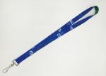 Blue Background Black Logo Dye Sublimation Lanyards For School ID Card , Good