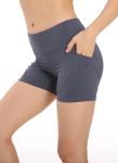 BSCI Womens 4 Inch Athletic Shorts 210g High Waist Workout Yoga Shorts