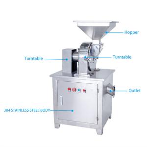 China Stainless Steel Food Industrial Milling Pulverizer Machinery For Tobacco Grinder GMP factory