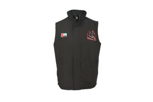 China Thermal Black 413g Fleece Jacket Sleeveless With Embroidery factory
