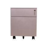 Knock Down Steel Mobile Pedestal 2 Drawers With Wheels Easy To Assemble