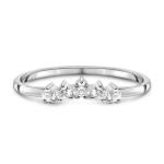 Real Cut Diamond Wedding Rings Brilliant 14K Rose Gold Jewelry