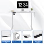 Electric Sit Standing Table White Wooden Home Office Desk 710 mm Adjustable