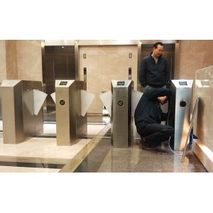 High Security Flap Barrier Gate Customized Led Light Changeable