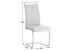 Custom 60kgs 99cm Chrome Metal Frame Dining Chair