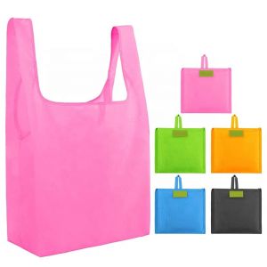 RPET 30cm 36x38cm PEVA Foldable Reusable Grocery Bags