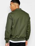 Custom Mens Woven Coat 100% Polyester , Satin Bomber Jacket Standard Thickness