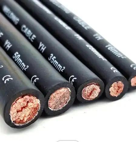 High Voltage Pure Copper Welding Cable 50mm Low-Loss Insulated Conductor with