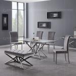 No Folded 9.5kg Stainless Steel Glass Top Coffee Table For Living Room