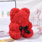 Lovely Gift 30 Colors Artificial Rose Foam Rose Bear On Sale For Christmas
