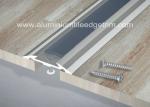 Flat Aluminium Floor Trims Cover Strip Anti Slip PVC Rubber For Same Height Step