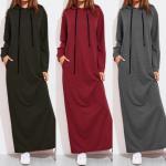 Long Sleeve Plus Size Ladies Shirts Long Hoodie Dress For Girls Eco Friendly